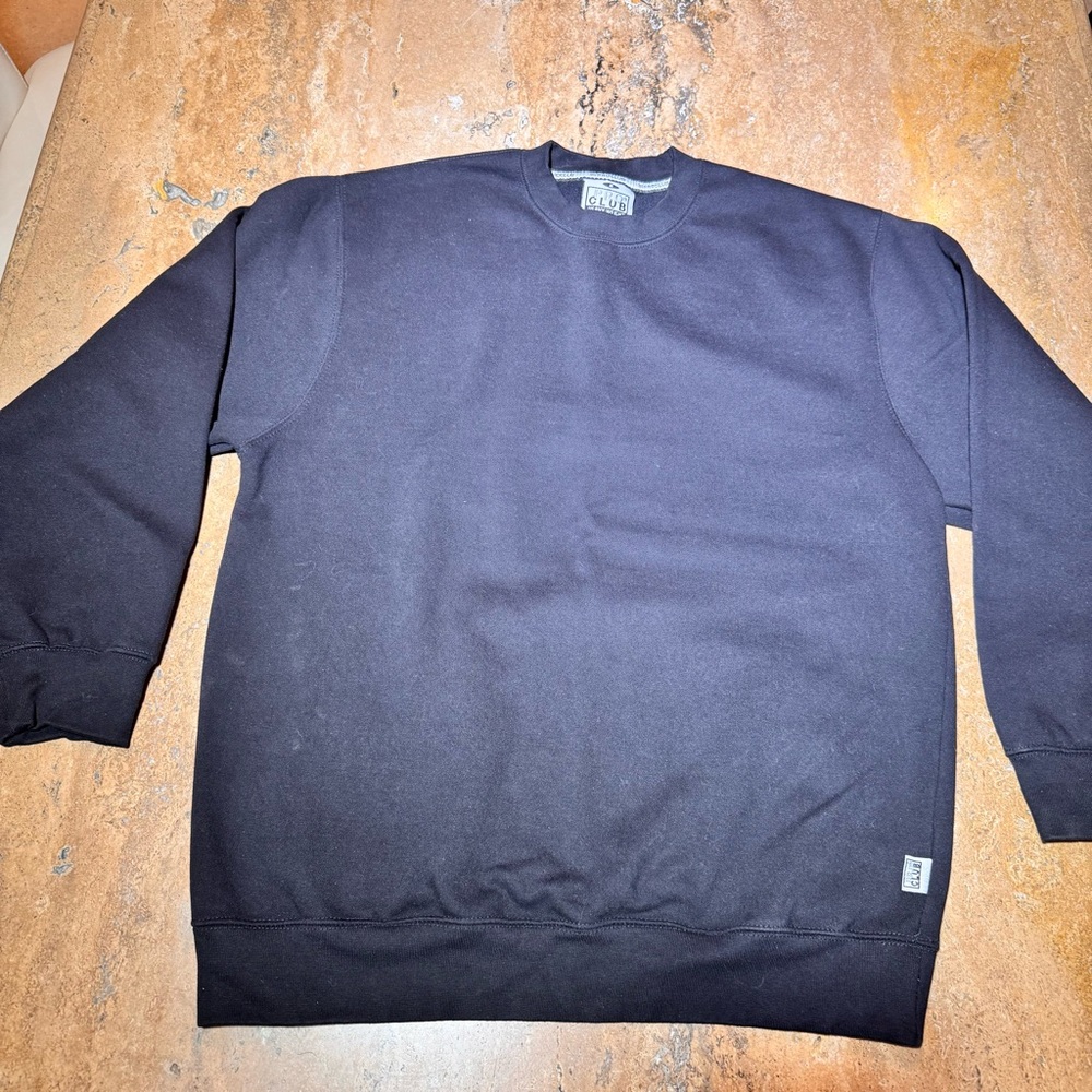 Pro Club Heavy Weight Classic Black Crewneck Sweater Mens M - Picture 11 of 11